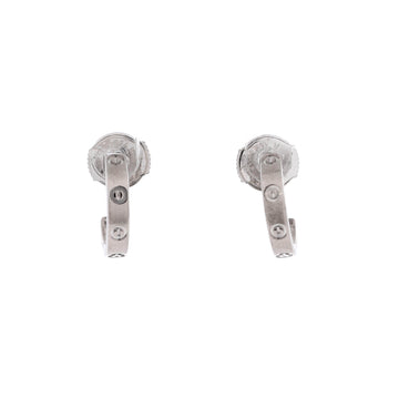 Cartier Love Hoop Earrings 18K White Gold Small