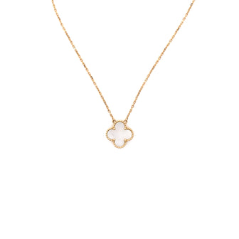 Van Cleef & Arpels Vintage Alhambra Pendant Necklace 18K Yellow Gold and Mother of Pearl