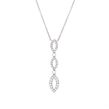 Tiffany & Co. Jazz Swing Drop Pendant Necklace Platinum with Diamonds