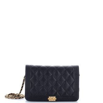 Chanel Boy Wallet on Chain Quilted Caviar