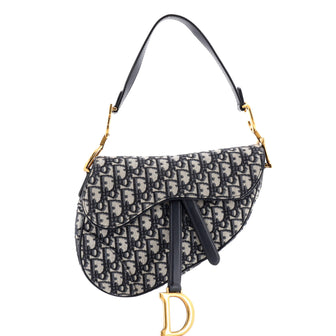 Christian Dior Saddle Handbag Oblique Canvas Medium