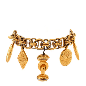 Chanel Vintage Charm Chain Bracelet Necklace Metal