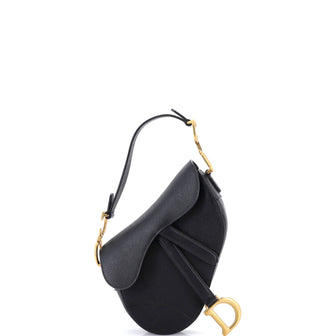 Christian Dior Saddle Handbag Leather Mini