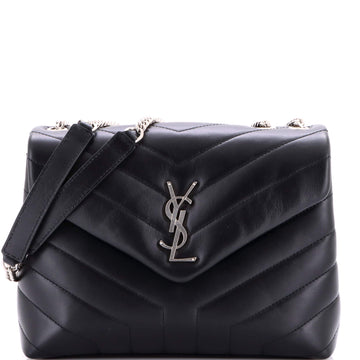 Saint Laurent Loulou Shoulder Bag Matelasse Chevron Leather Small