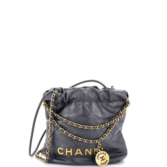 Chanel 22 Chain Hobo Quilted Calfskin Mini