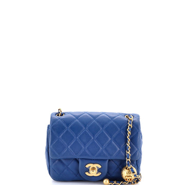Chanel Pearl Crush Square Flap Bag Quilted Lambskin Mini