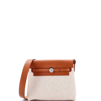 Hermes Herbag Zip Toile and Leather 20