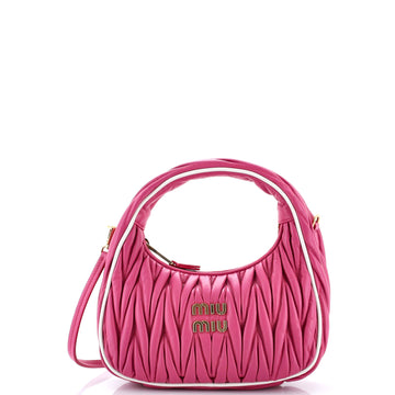 Miu Miu Wander Hobo Matelasse Leather Small