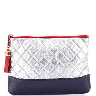 Chanel Gabrielle O Case Clutch Quilted Aged Calfskin Medium