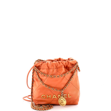 Chanel 22 Chain Hobo Quilted Calfskin Mini