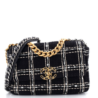 Chanel 19 Flap Bag Quilted Tweed Medium