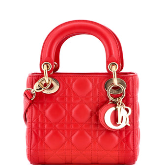 Christian Dior Lady Dior Bag Cannage Quilt Lambskin Mini