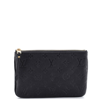Louis Vuitton Double Zip Pochette Monogram Empreinte Leather