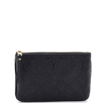 Louis Vuitton Double Zip Pochette Monogram Empreinte Leather