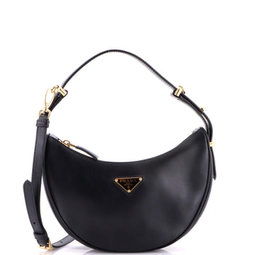 Prada Arque Half Moon Hobo Leather Small