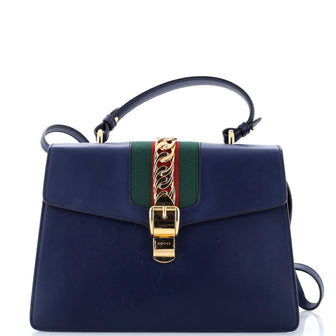 Gucci Sylvie Top Handle Bag Leather Medium