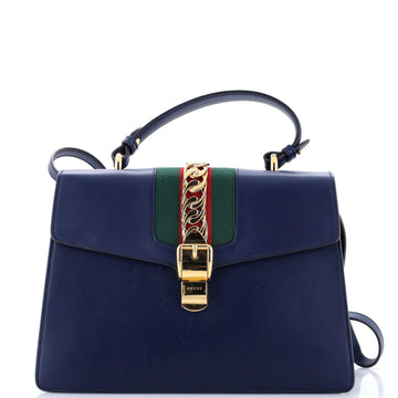 Gucci Sylvie Top Handle Bag Leather Medium