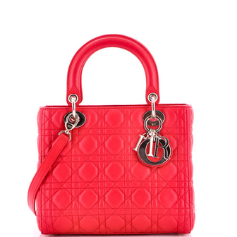 Christian Dior Lady Dior Bag Cannage Quilt Lambskin Medium
