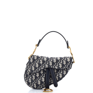 Christian Dior Saddle Handbag Oblique Canvas Mini