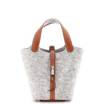 Hermes Picotin Lock Bag Felt with Leather PM