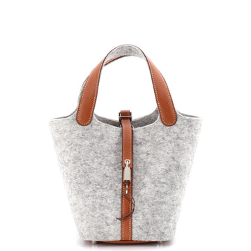 Hermes Picotin Lock Bag Felt with Leather PM