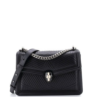 Bvlgari Serpenti Forever Shoulder Bag Quilted Leather Small