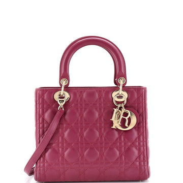 Christian Dior Lady Dior Bag Cannage Quilt Lambskin Medium