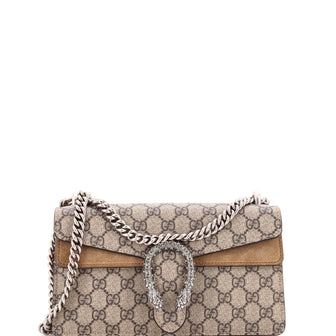 Gucci Dionysus Bag GG Coated Canvas with Crystal Embellished Metal Small