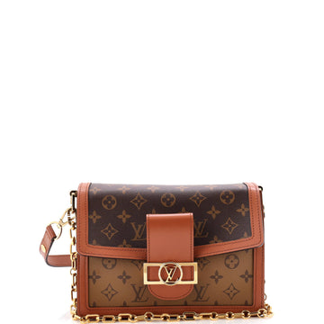 Louis Vuitton Dauphine Shoulder Bag Reverse Monogram Canvas MM