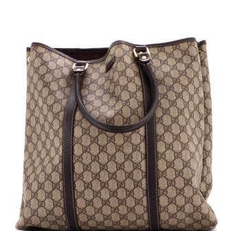 Gucci Joy Tote GG Coated Canvas with Leather Large