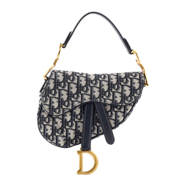 Christian Dior Saddle Handbag Oblique Canvas Mini