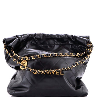 Chanel 22 Chain Hobo Quilted Calfskin Small