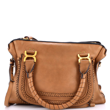 Chloe Marcie Braided Satchel Leather Medium