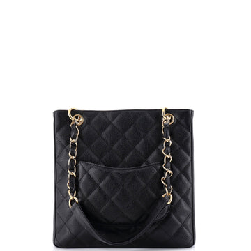 Chanel Petite Shopping Tote Quilted Caviar