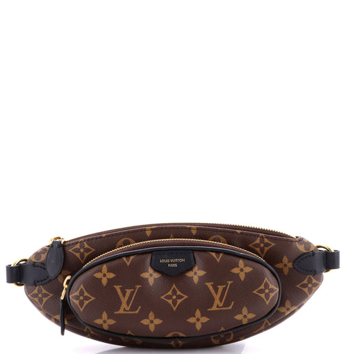 LOUIS VUITTON ユタ　ボディバック Louis Vuitton Keepit Bumbag Monogram Canvas with Leather Brown 3966912