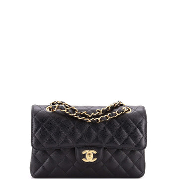 Chanel Classic Double Flap Bag Quilted Caviar Small