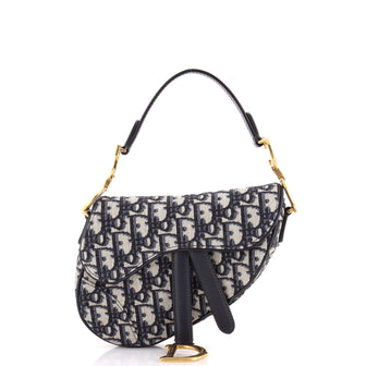 Christian Dior Saddle Handbag Oblique Canvas Mini