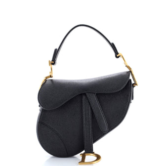 Christian Dior Saddle Handbag Leather Mini