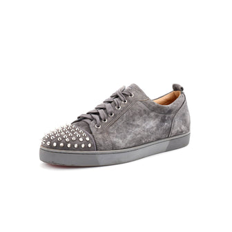 Christian Louboutin Men's Louis Junior Spikes Sneakers Suede