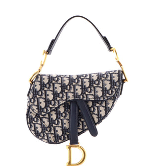 Christian Dior Saddle Handbag Oblique Canvas Mini
