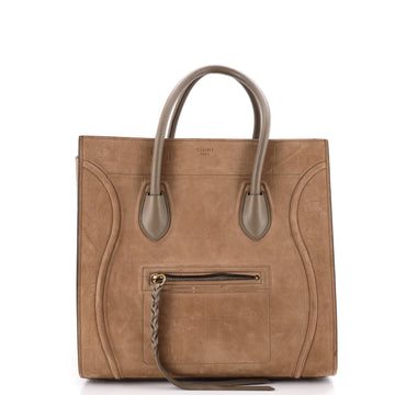 Celine Phantom Bag Crocodile Embossed Nubuck Medium