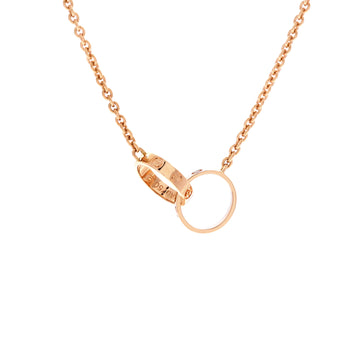 Cartier Love Interlocking Necklace 18K Rose Gold