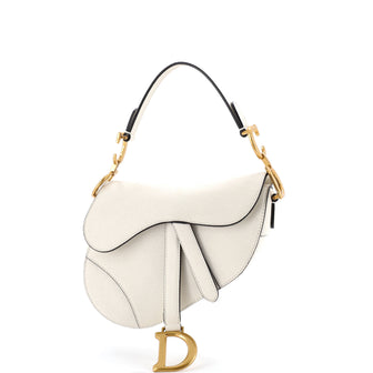 Christian Dior Saddle Handbag Leather Mini