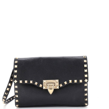 Valentino Garavani Rockstud Flip Lock Flap Bag Leather Medium