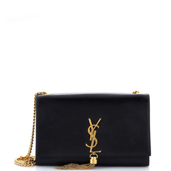 Saint Laurent Classic Monogram Tassel Crossbody Bag Leather Medium