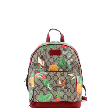Gucci Zip Pocket Backpack Tian Print GG Coated Canvas Small