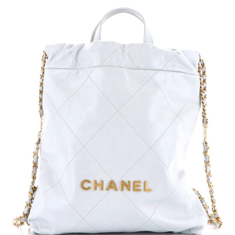 Chanel 22 Chain Backpack Quilted Calfskin Medium