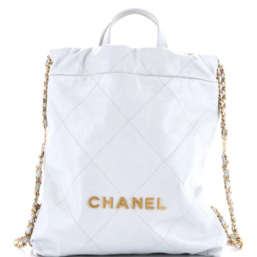 Chanel 22 Chain Backpack Quilted Calfskin Medium