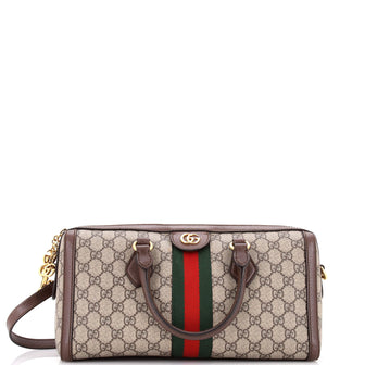 Gucci Ophidia Boston Bag GG Coated Canvas Medium