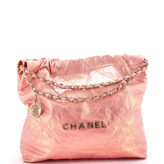 Chanel 22 Chain Hobo Quilted Calfskin Medium